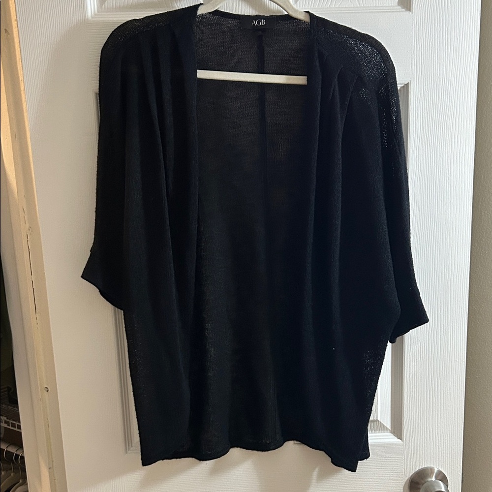 AGB Elegant Black Open-Front Shrug